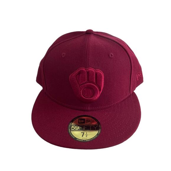 NWT New Era Milwaukee Brewers Fitted Hat 7 1/2 - Picture 1 of 4